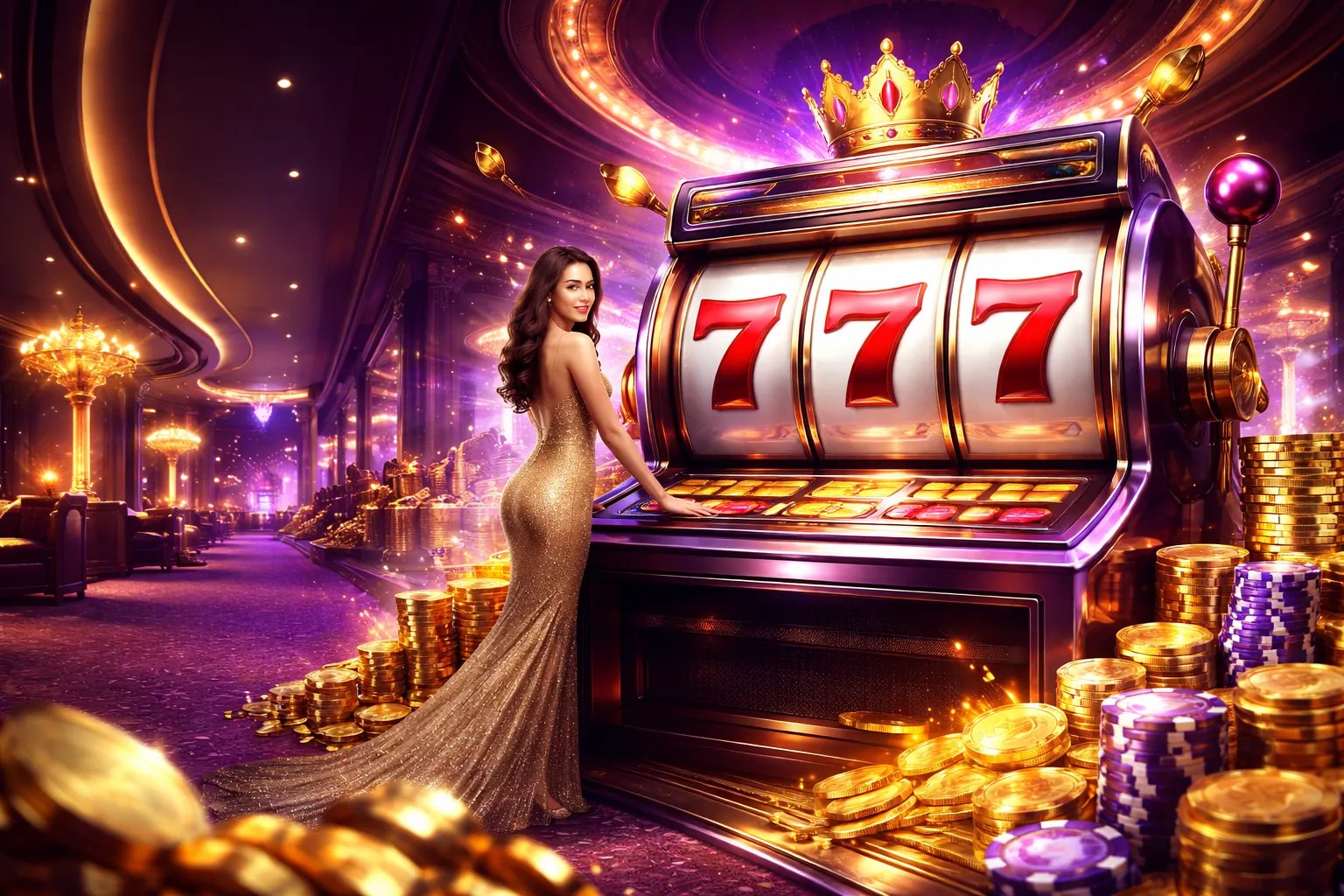 Hình ảnh chính về máy đánh bạc trên dagac3 app với biểu tượng jackpot và người chơi thắng lớn
